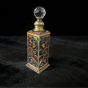 Jeweled Metal Perfume Decanter